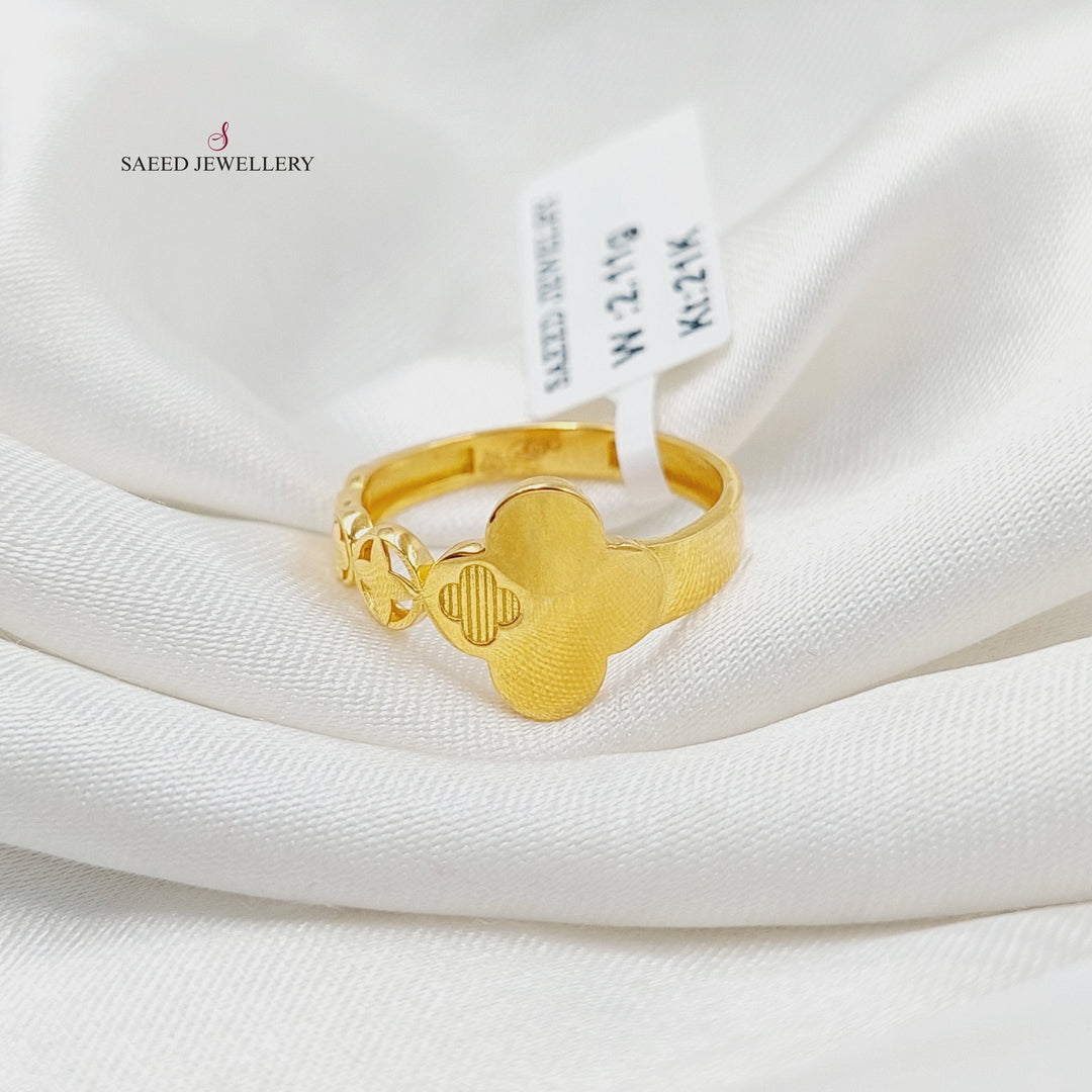 21K Gold Clover Ring by Saeed Jewelry - Image 5