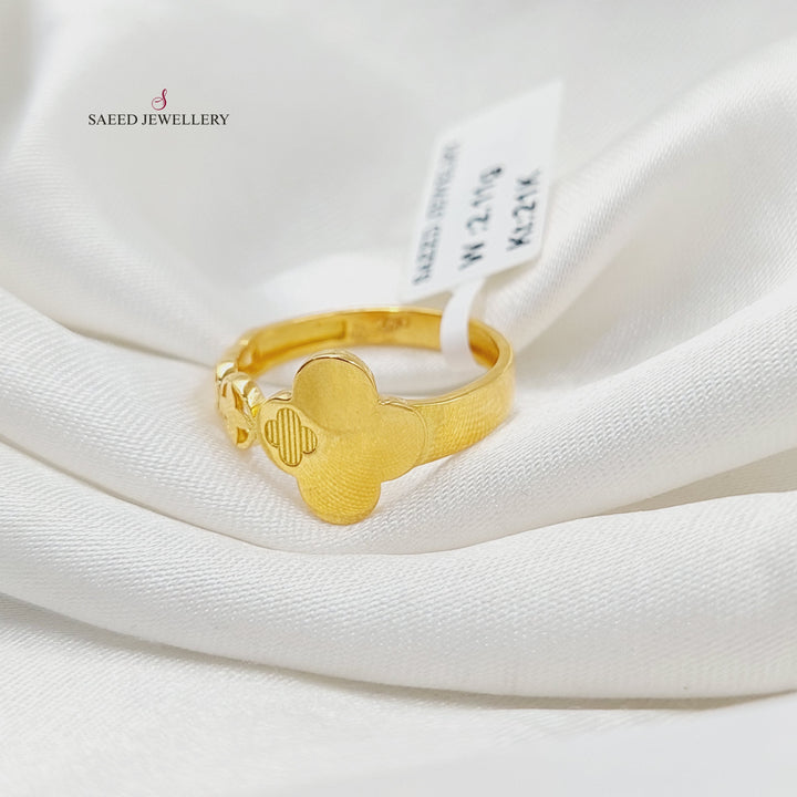 21K Gold Clover Ring by Saeed Jewelry - Image 3