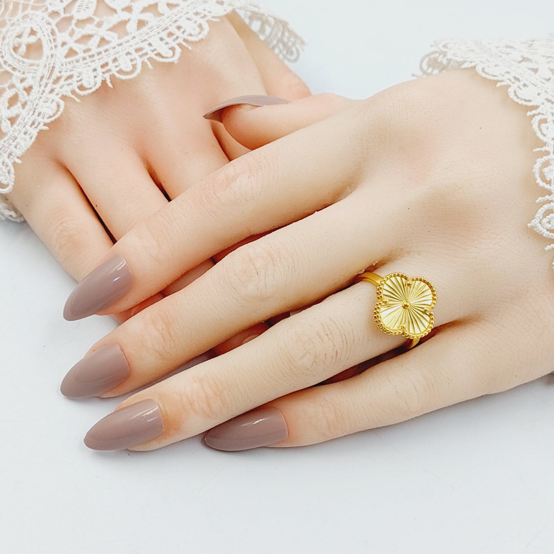 21K Gold Clover Ring by Saeed Jewelry - Image 5