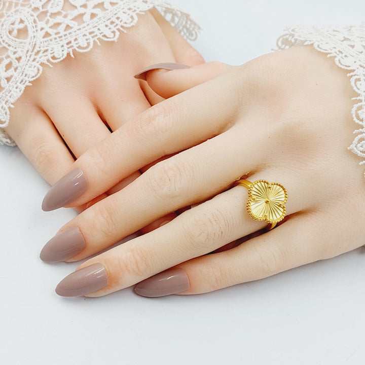 21K Gold Clover Ring by Saeed Jewelry - Image 5