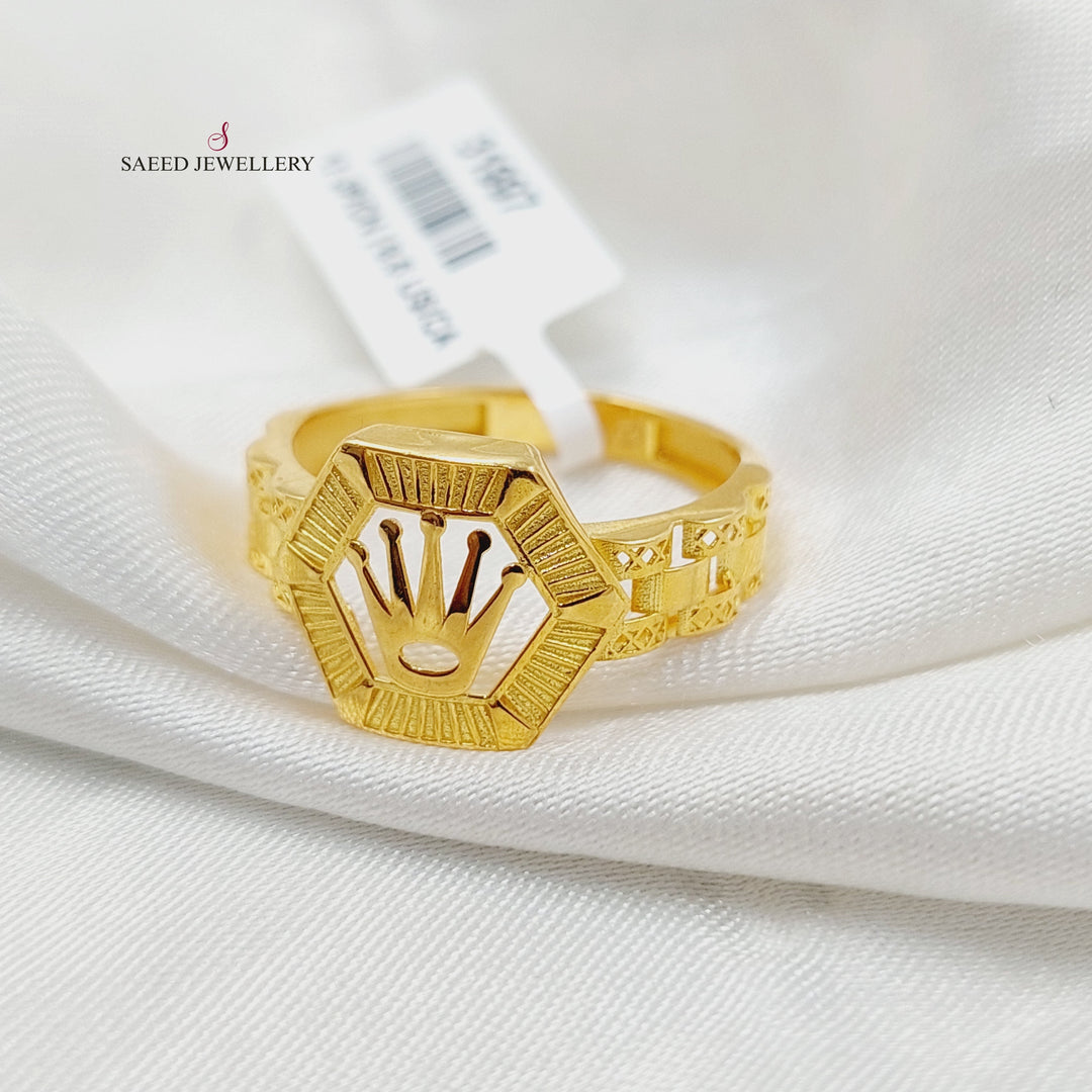 21K Gold Crown Ring by Saeed Jewelry - Image 2