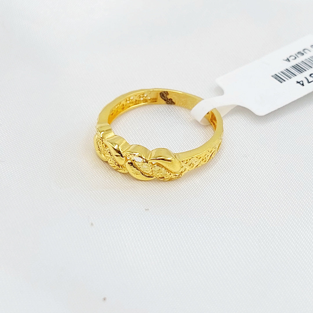 21K خاتم جنزير-مجوهرات الشيخ سعيد-Saeed Jewelry 