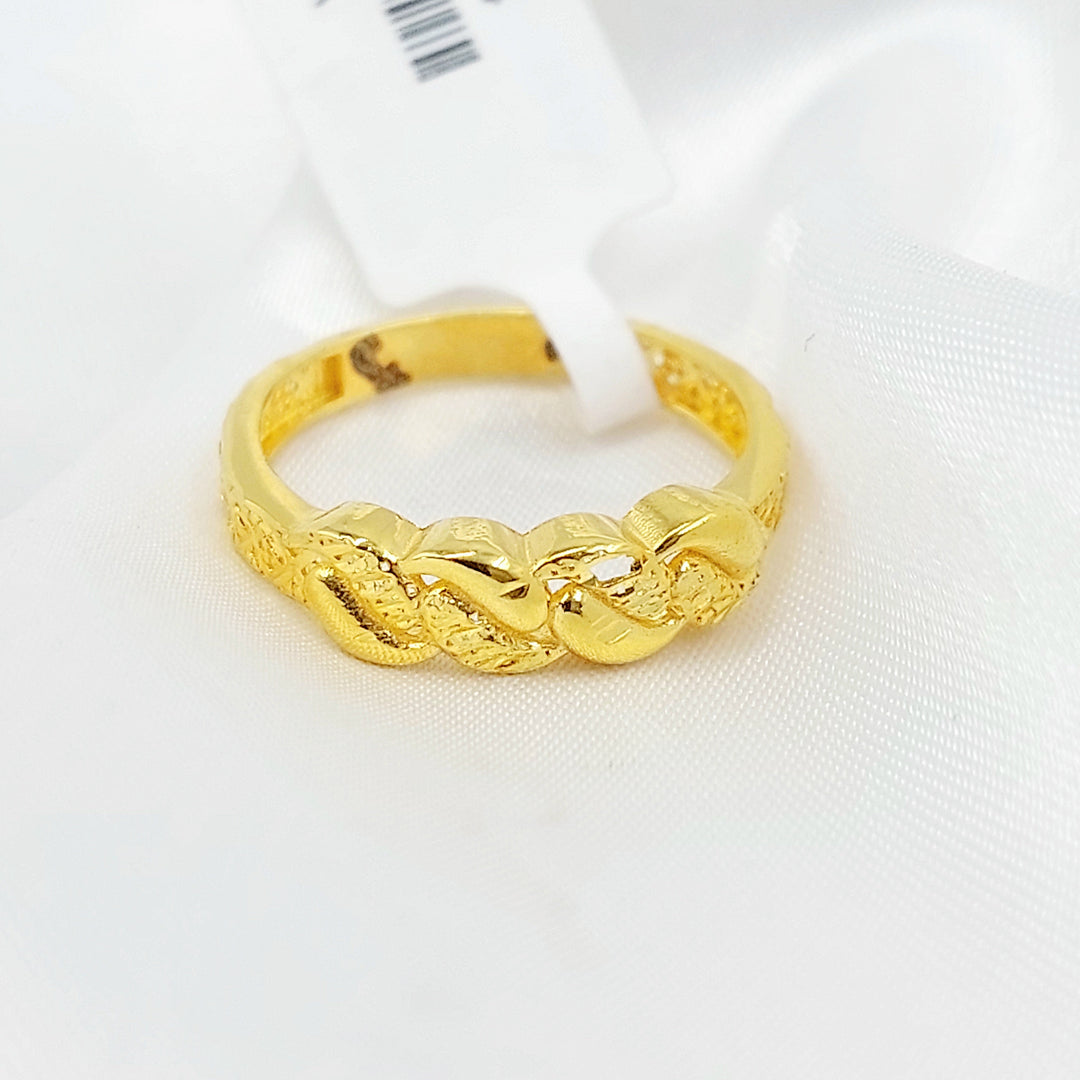 21K خاتم جنزير-مجوهرات الشيخ سعيد-Saeed Jewelry 