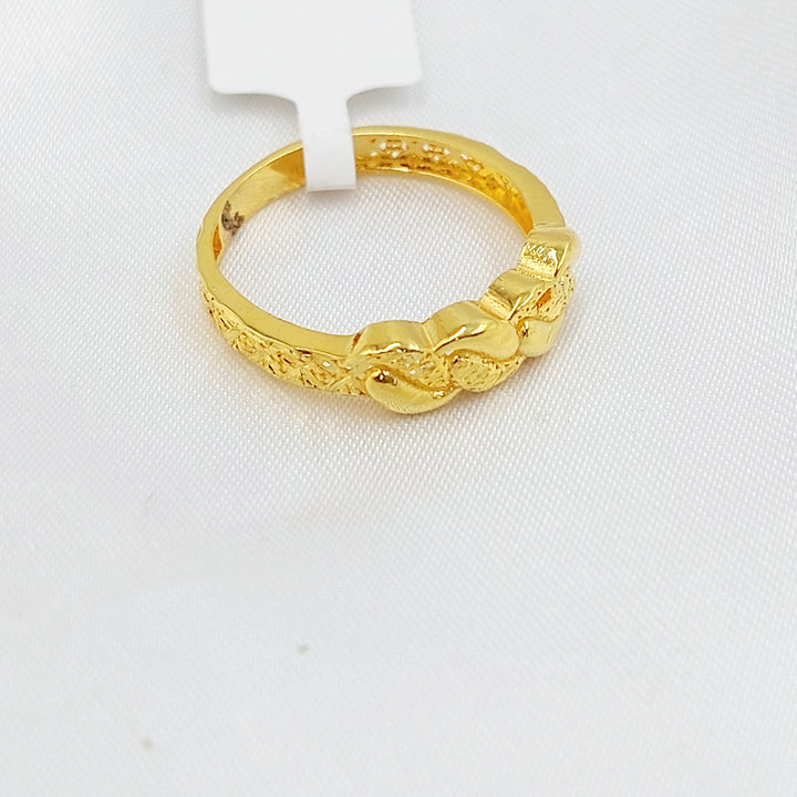 21K خاتم جنزير-مجوهرات الشيخ سعيد-Saeed Jewelry 