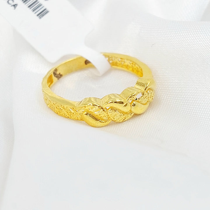 21K خاتم جنزير-مجوهرات الشيخ سعيد-Saeed Jewelry 