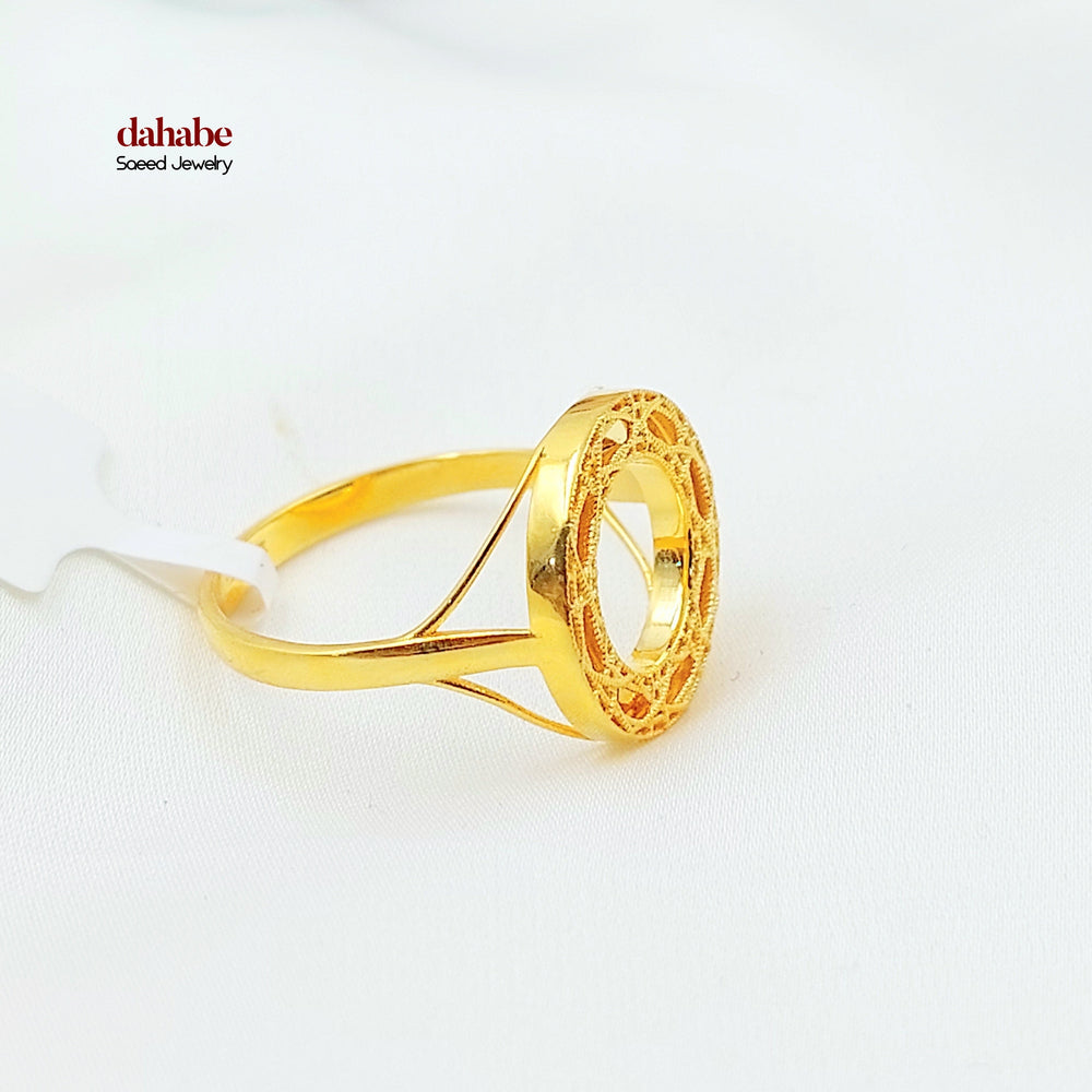 Deluxe Ring Made of 21K Gold by Saeed Jewelry 