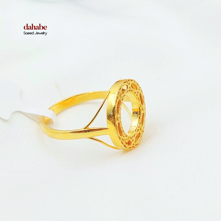 Deluxe Ring Made of 21K Gold by Saeed Jewelry 