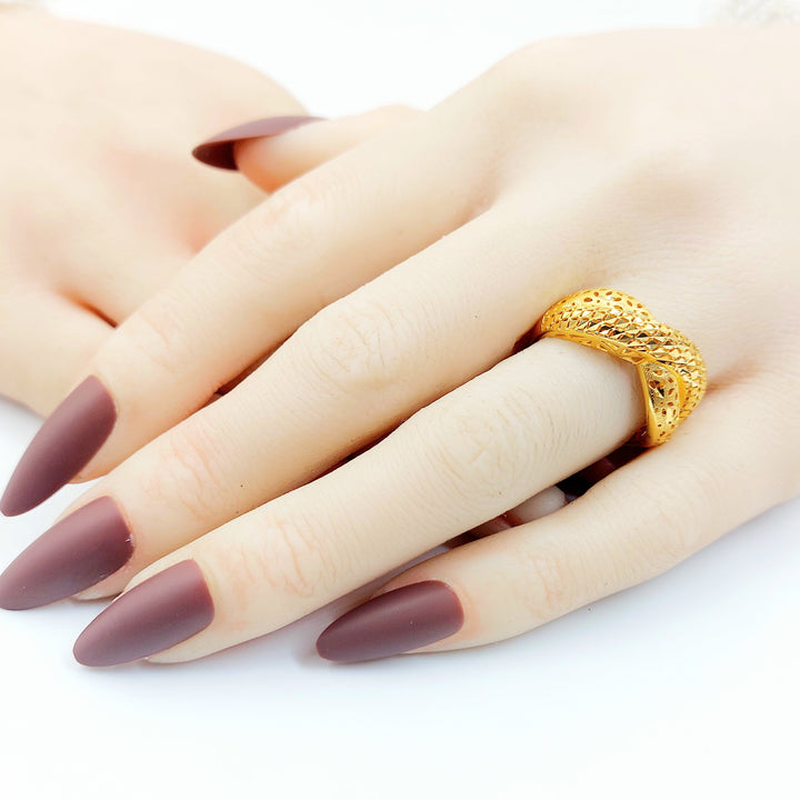 Deluxe Ring Made of 21K Gold by Saeed Jewelry 