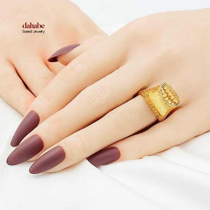 Deluxe Ring Made of 21K Gold by Saeed Jewelry 