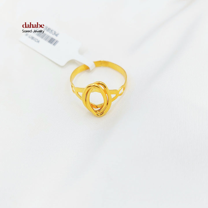 21K Gold Circular Openwork Ring