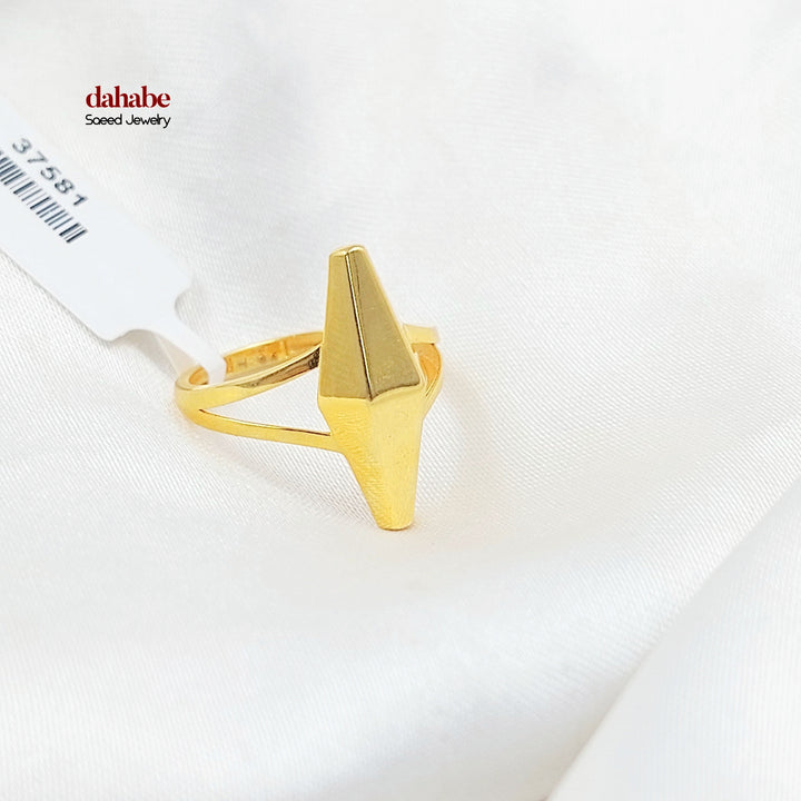 21K خاتم زيتون اكسترا-مجوهرات الشيخ سعيد-Saeed Jewelry 