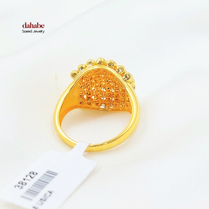 Deluxe Balls Ring Made of 21K Gold by Saeed Jewelry 