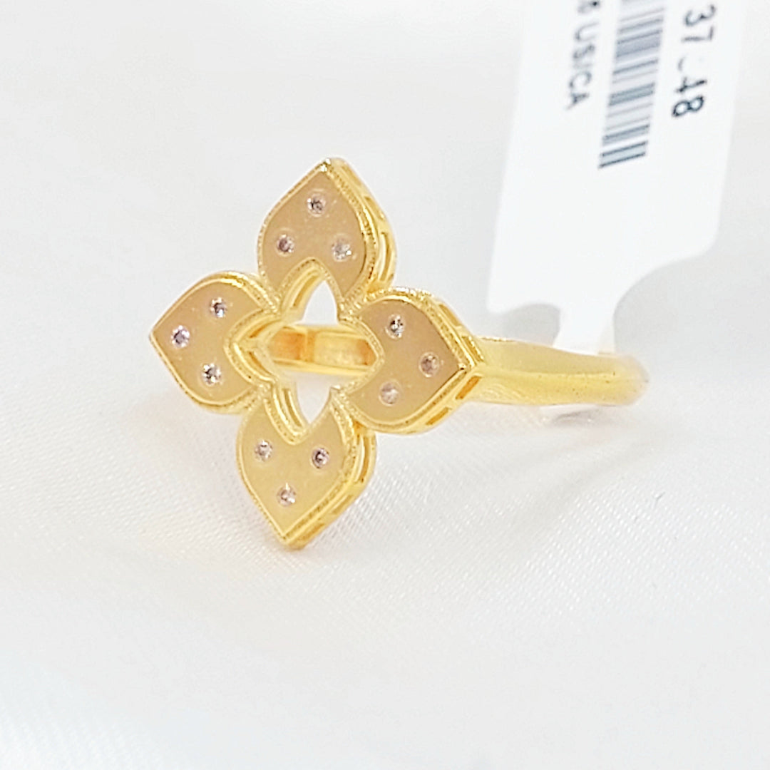 21K خاتم وردة اكسترا-مجوهرات الشيخ سعيد-Saeed Jewelry 