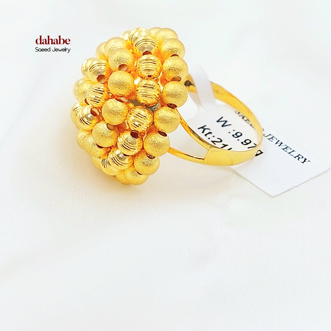 Deluxe Balls Ring Made of 21K Gold by Saeed Jewelry 