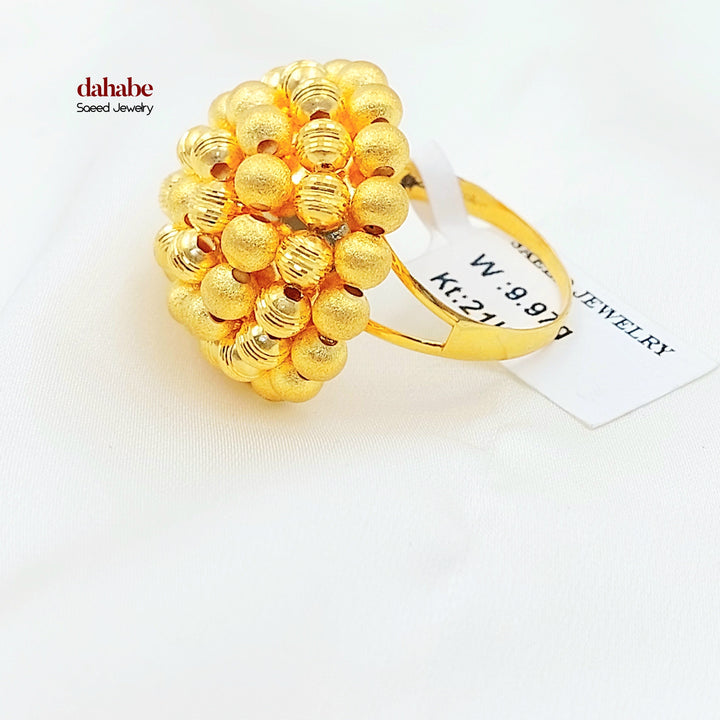 Deluxe Balls Ring Made of 21K Gold by Saeed Jewelry 