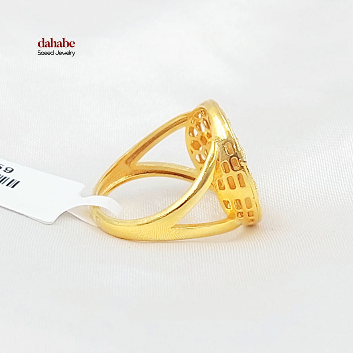 21K خاتم اكسترا-مجوهرات الشيخ سعيد-Saeed Jewelry 
