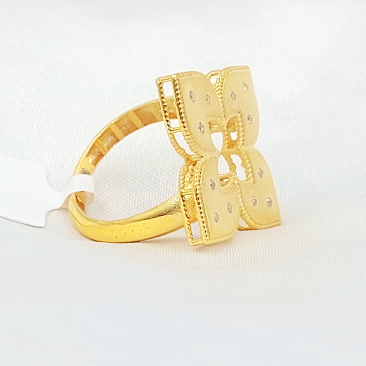 21K خاتم وردة اكسترا-مجوهرات الشيخ سعيد-Saeed Jewelry 