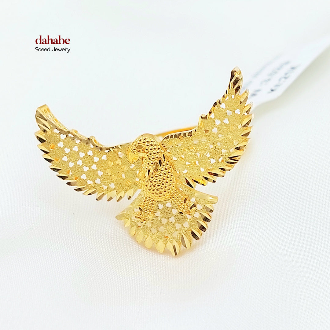 Deluxe Eagle Ring Made of 21K Gold by Saeed Jewelry 