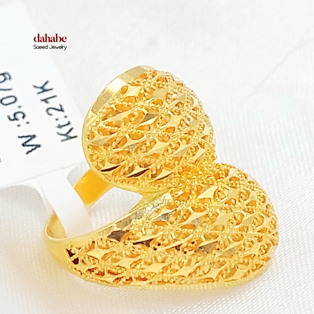 21K خاتم اكسترا-مجوهرات الشيخ سعيد-Saeed Jewelry 
