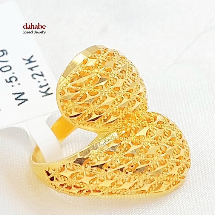 21K خاتم اكسترا-مجوهرات الشيخ سعيد-Saeed Jewelry 