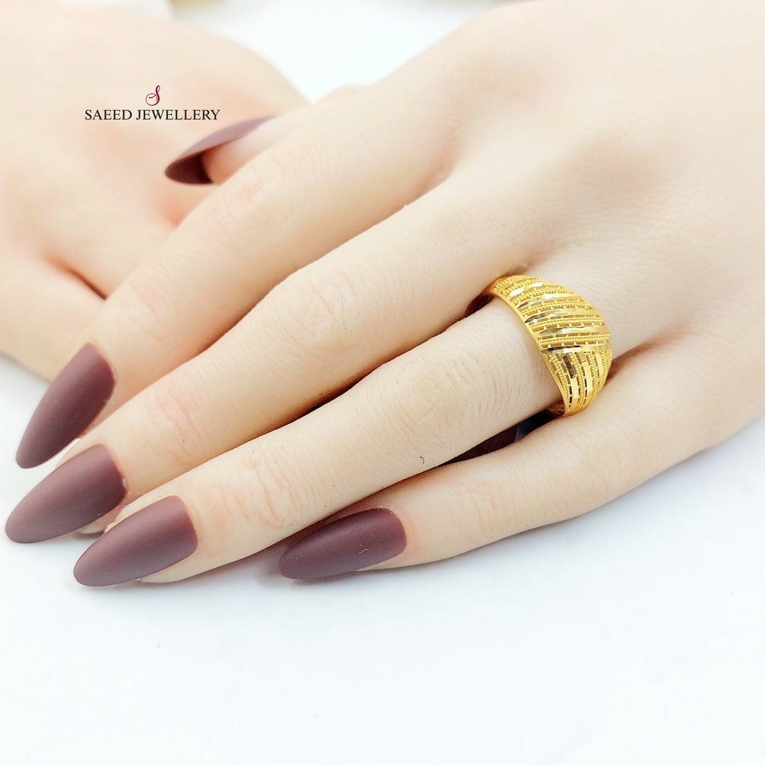 Deluxe Ring Made of 21K Gold by Saeed Jewelry 