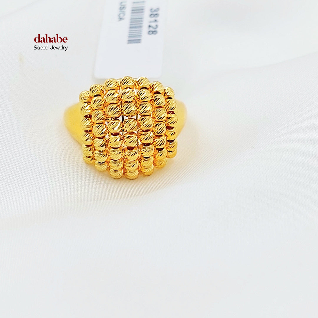 Deluxe Balls Ring Made of 21K Gold by Saeed Jewelry 
