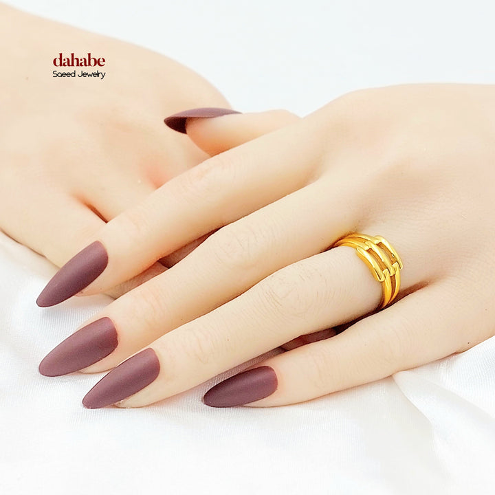 Deluxe Ring Made of 21K Gold by Saeed Jewelry 