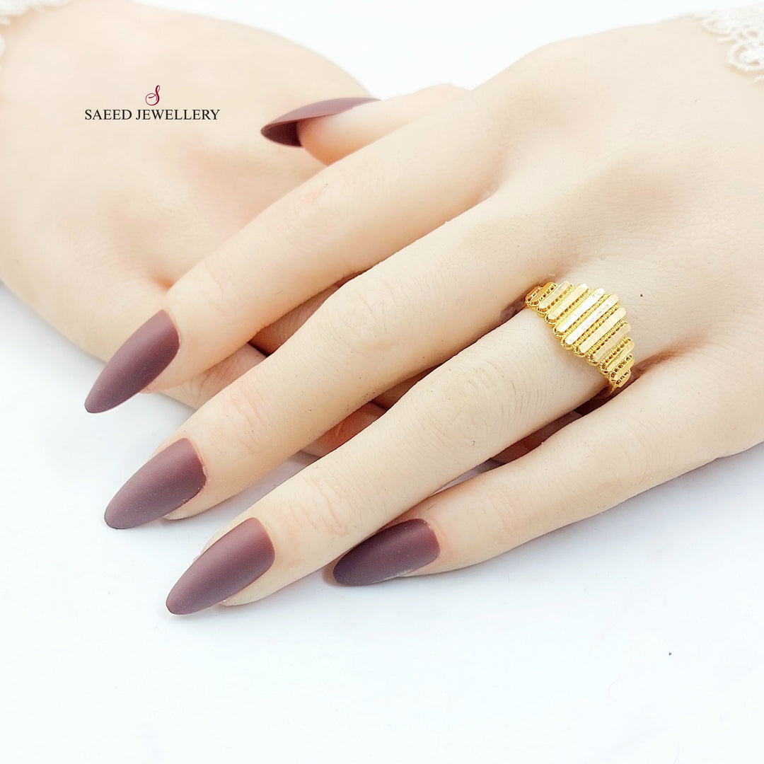 Deluxe Ring Made of 21K Gold by Saeed Jewelry 