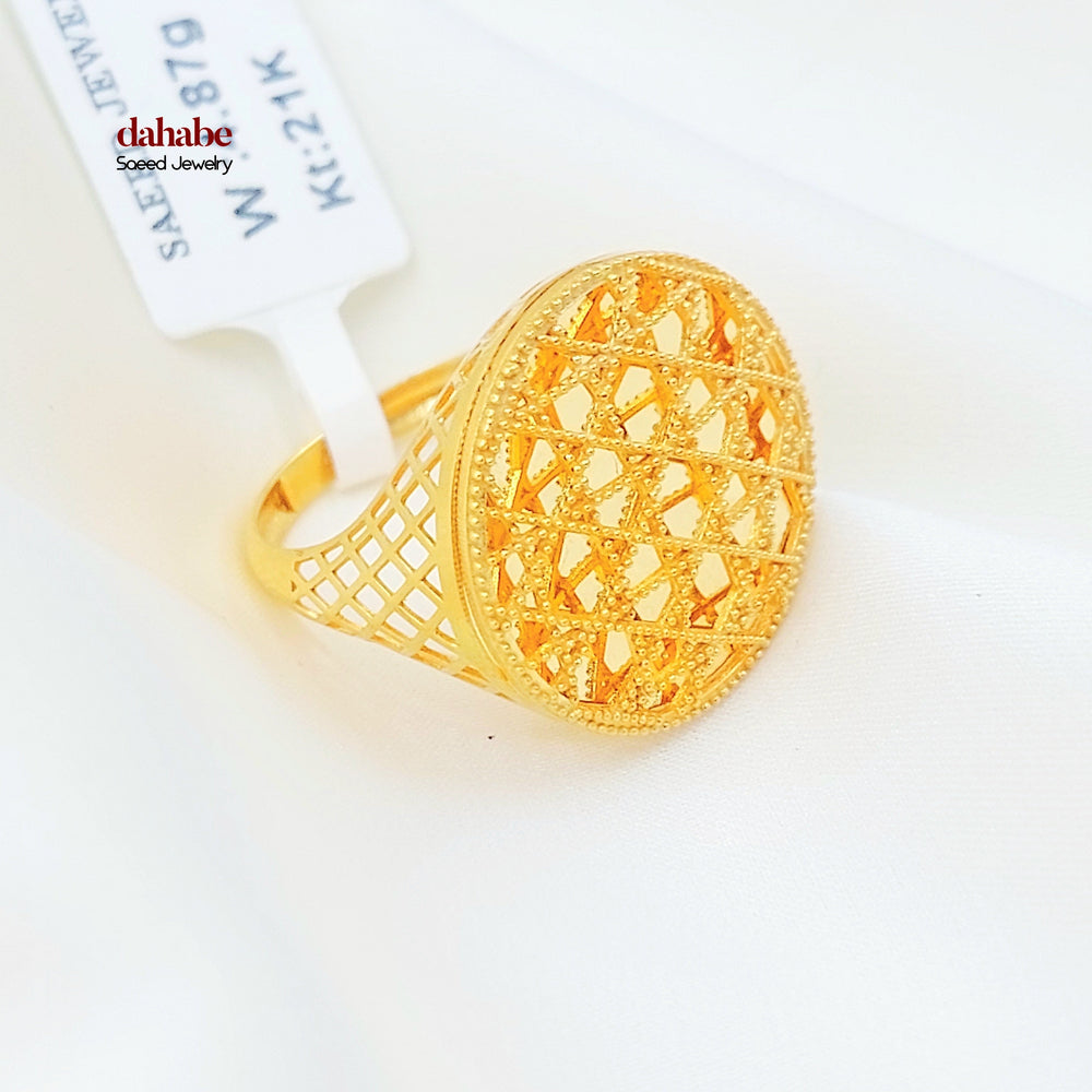 Deluxe Ring Made of 21K Gold by Saeed Jewelry 