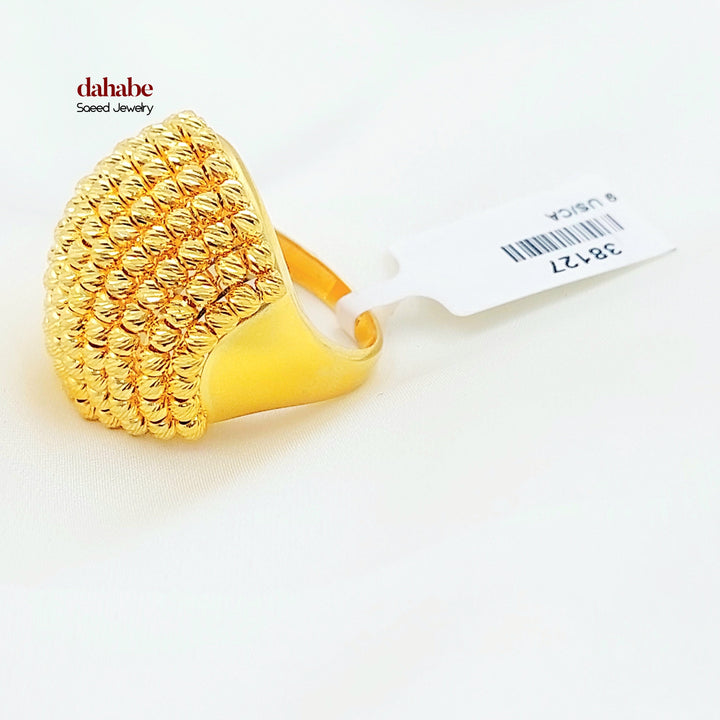 Deluxe Balls Ring Made of 21K Gold by Saeed Jewelry 