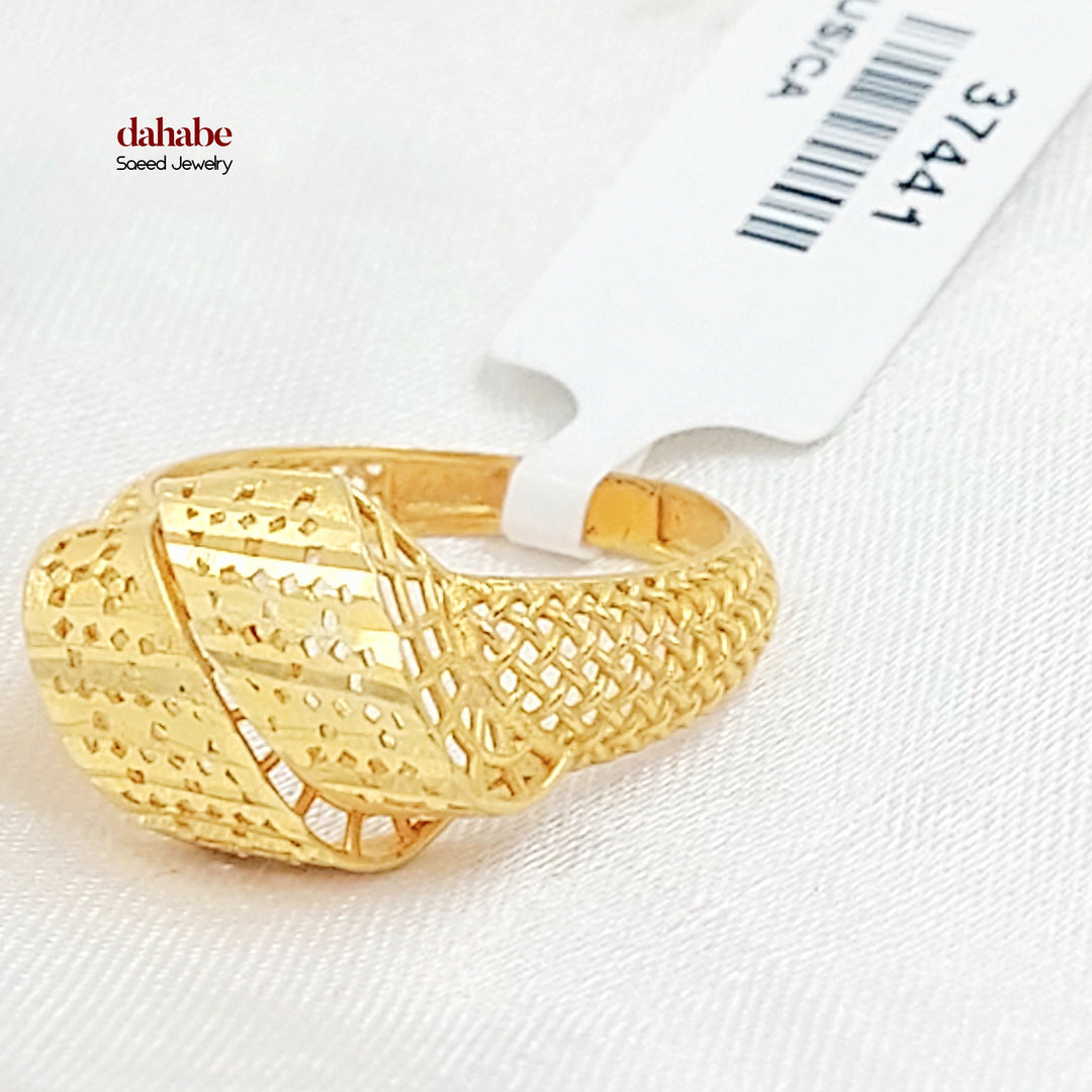 21K خاتم اكسترا-مجوهرات الشيخ سعيد-Saeed Jewelry 