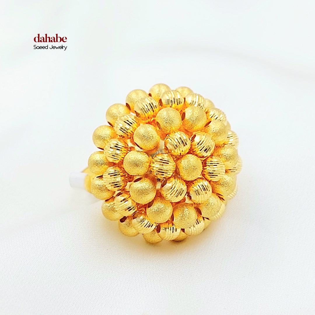 Deluxe Balls Ring Made of 21K Gold by Saeed Jewelry 