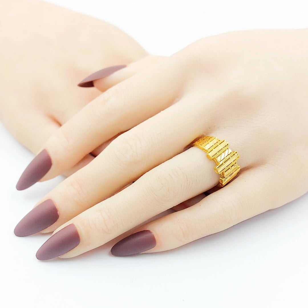 Deluxe Ring Made of 21K Gold by Saeed Jewelry 
