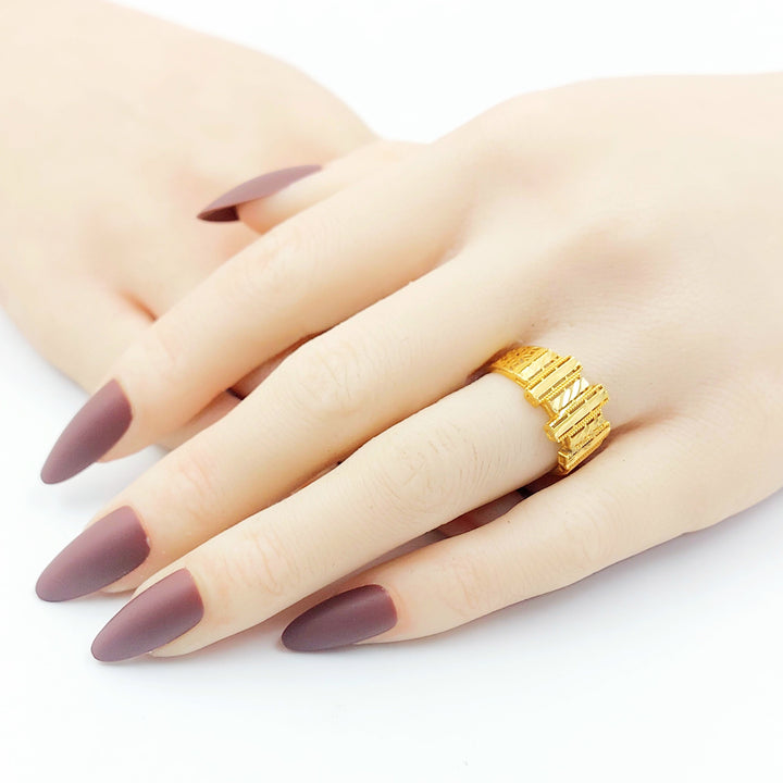 Deluxe Ring Made of 21K Gold by Saeed Jewelry 