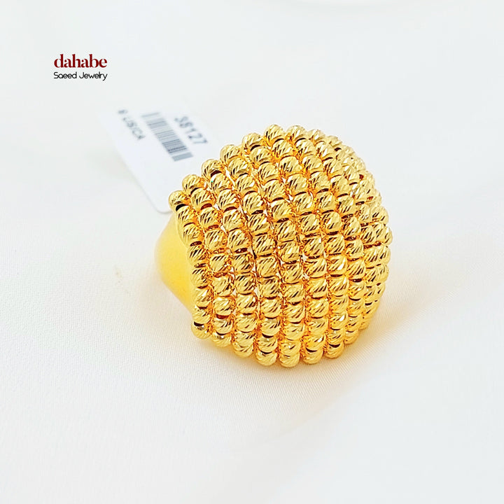 Deluxe Balls Ring Made of 21K Gold by Saeed Jewelry 
