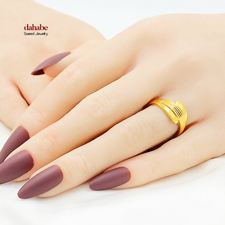 Deluxe Ring Made of 21K Gold by Saeed Jewelry 