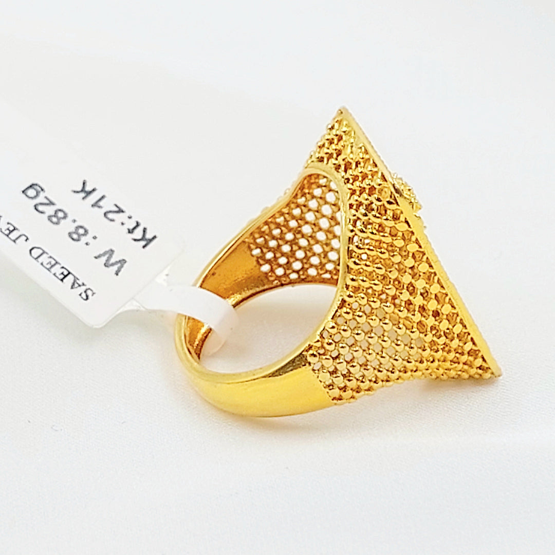 Deluxe Ounce Ring Made of 21K Gold by Saeed Jewelry 