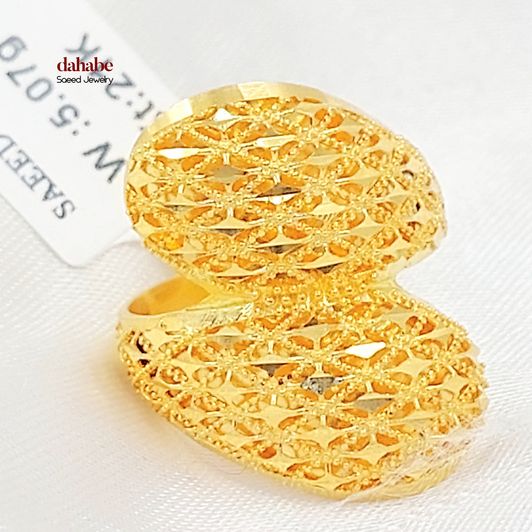 21K خاتم اكسترا-مجوهرات الشيخ سعيد-Saeed Jewelry 