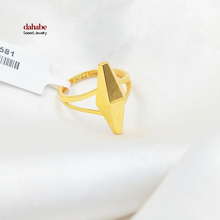 21K خاتم زيتون اكسترا-مجوهرات الشيخ سعيد-Saeed Jewelry 