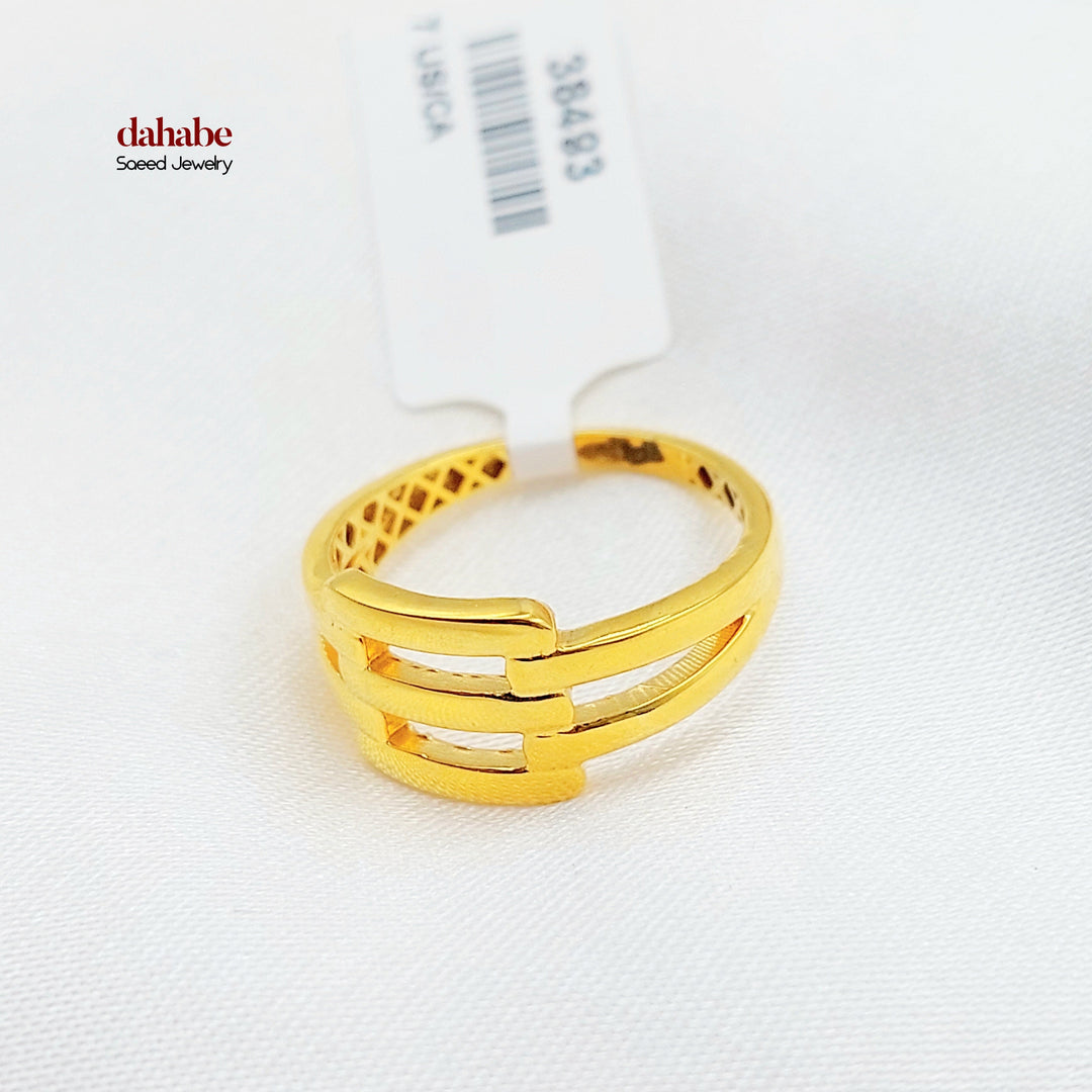 Deluxe Ring Made of 21K Gold by Saeed Jewelry 