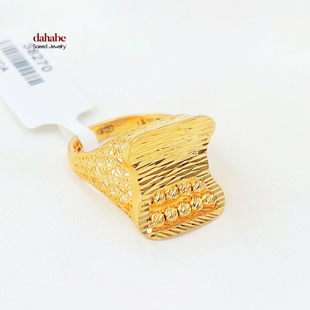 Deluxe Ring Made of 21K Gold by Saeed Jewelry 