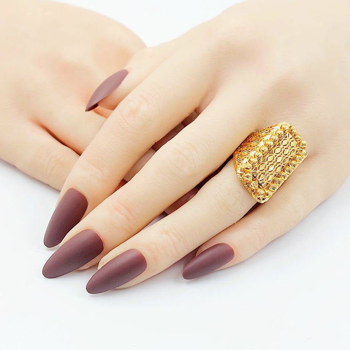 Deluxe Balls Ring Made of 21K Gold by Saeed Jewelry 