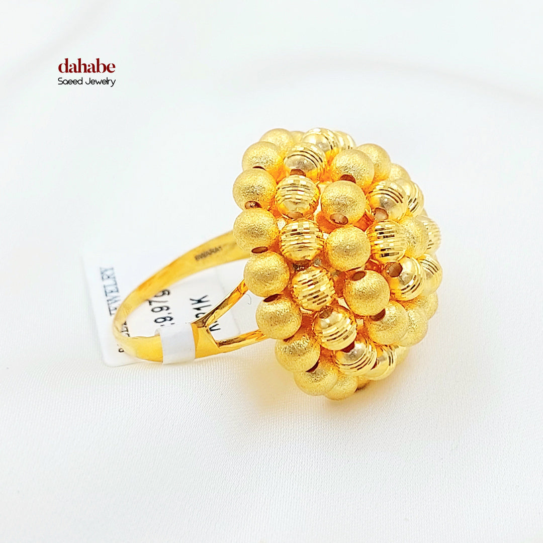 Deluxe Balls Ring Made of 21K Gold by Saeed Jewelry 