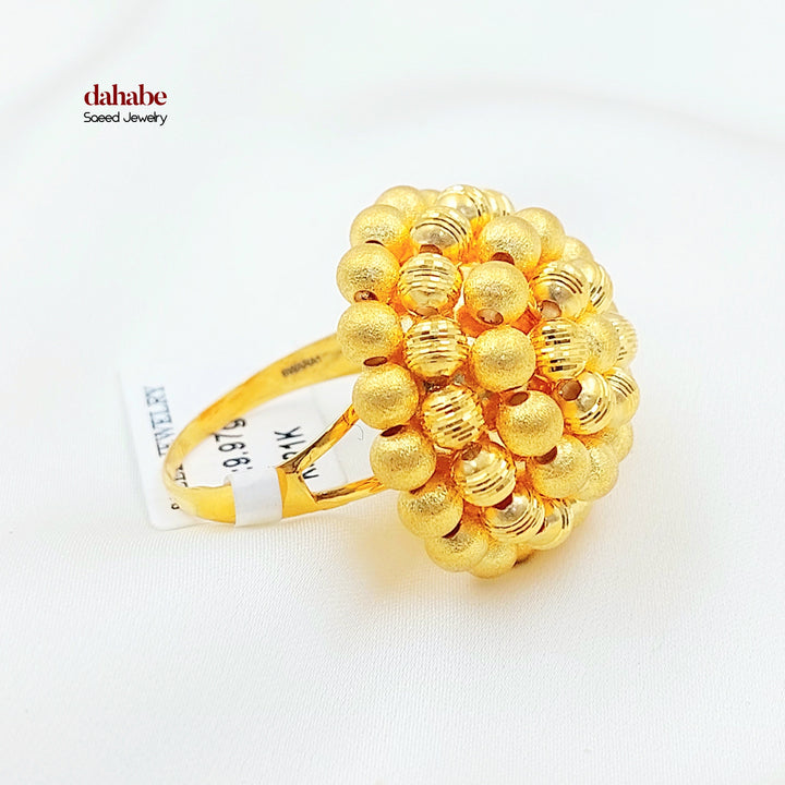 Deluxe Balls Ring Made of 21K Gold by Saeed Jewelry 