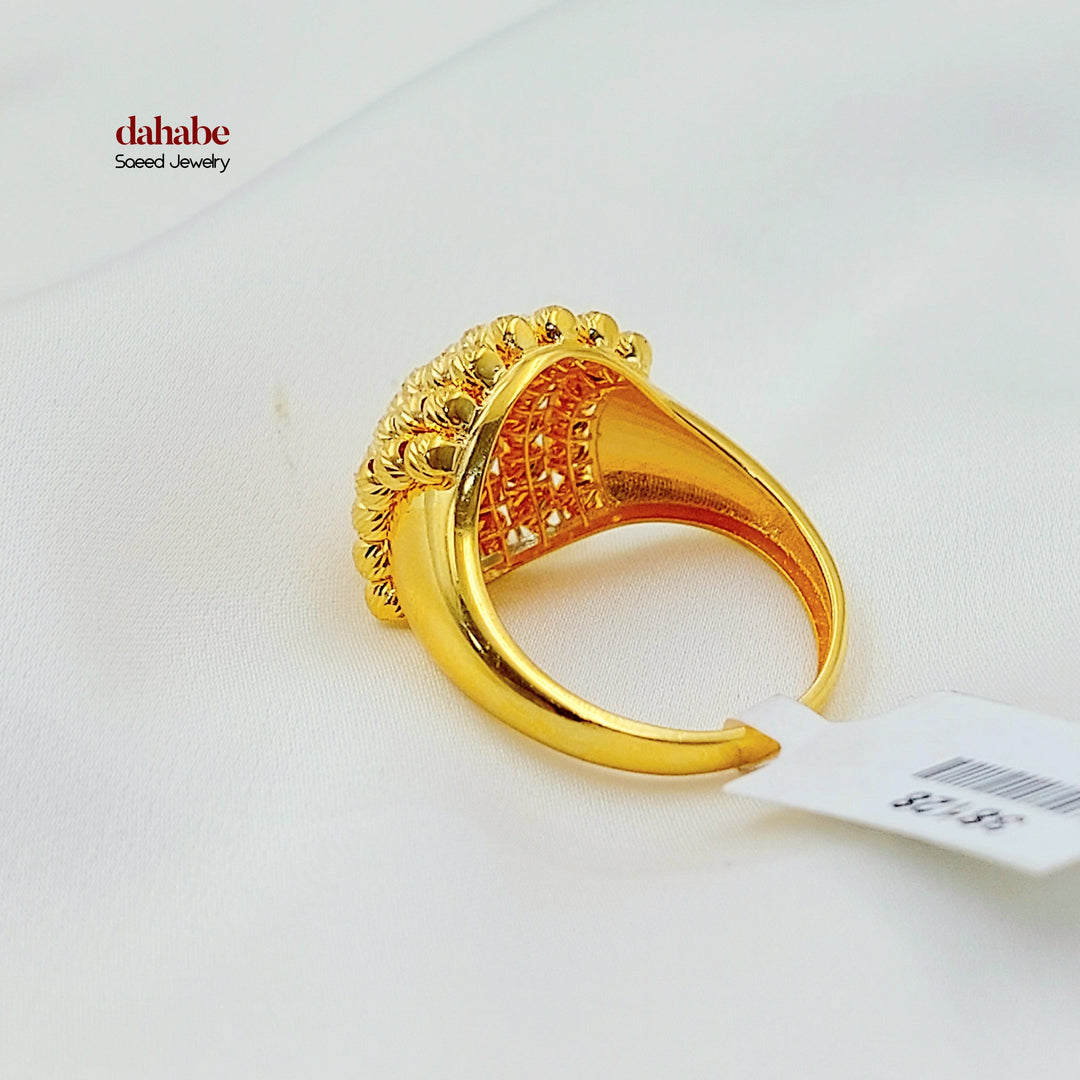 Deluxe Balls Ring Made of 21K Gold by Saeed Jewelry 