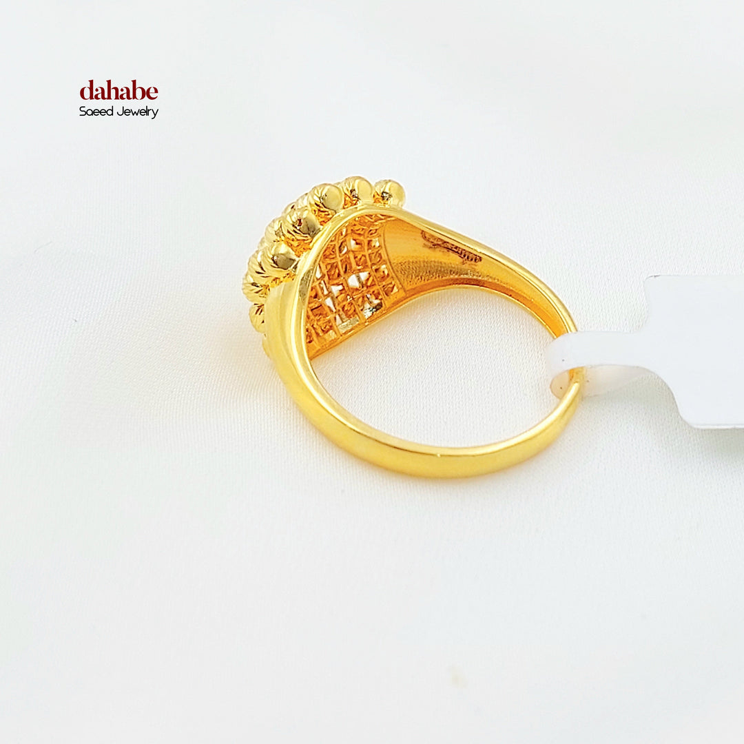 Deluxe Balls Ring Made of 21K Gold by Saeed Jewelry 