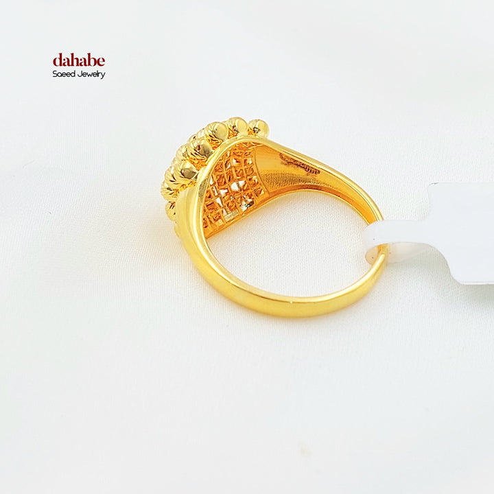 Deluxe Balls Ring Made of 21K Gold by Saeed Jewelry 