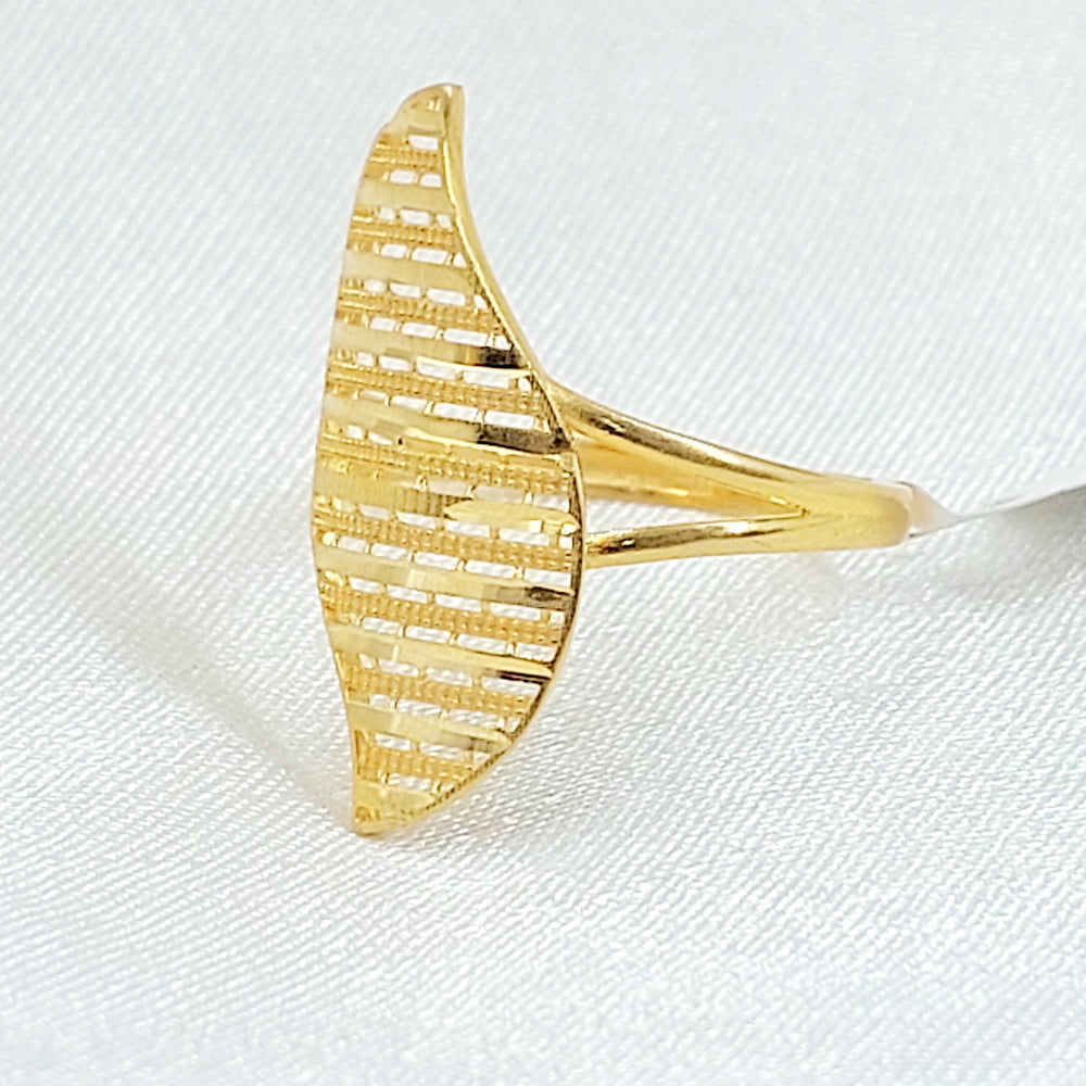 Deluxe Leaf Ring Made of 21K Gold by Saeed Jewelry 