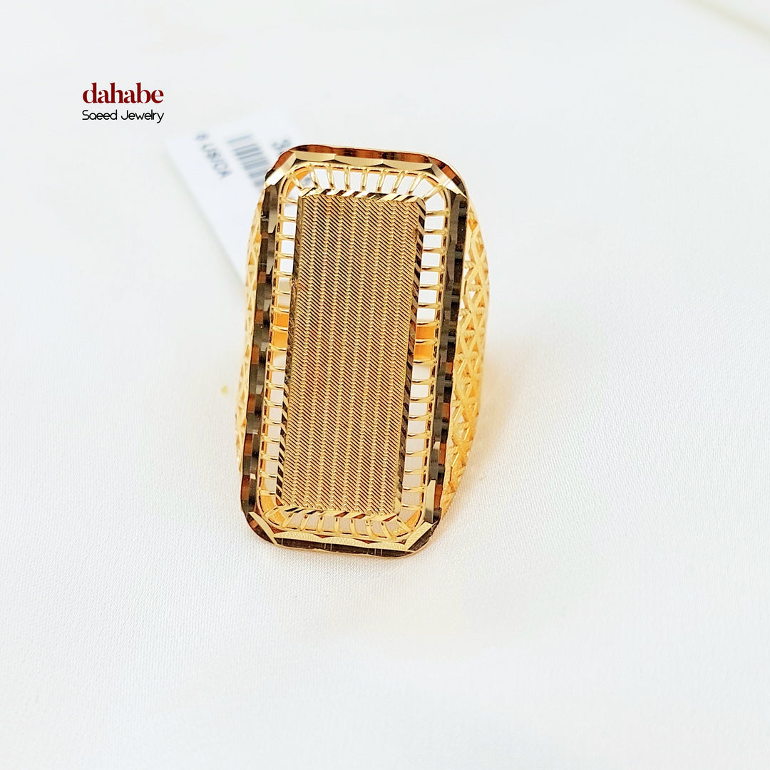 21K Gold Pyramid Openwork Ring