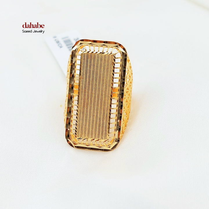 21K Gold Pyramid Openwork Ring